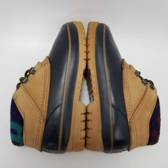 Nine West Duck Boot O-Brynadn Brown Black Lace Up Rubber Padded Collar Size 6M - Picture 8 of 12